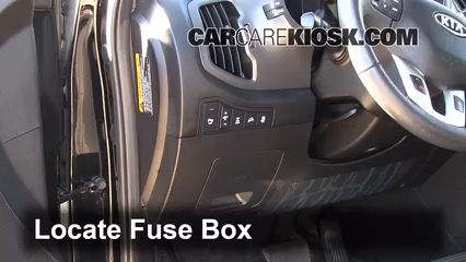 Interior Fuse Box Location: 2011-2014 Kia Sportage - 2012 ... fuse box for kia sedona 